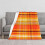 Buffalo Check Plaid Throw Blanket Orange Brown Yellow White 2