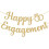 Gold Glitter Happy Engagement Banner 10 Ft 1