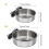 Stainless Steel Bird Feeding Dish with Clamp Holder for 2