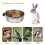 Stainless Steel Bird Feeding Dish with Clamp Holder for 3