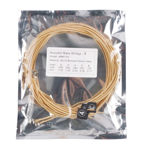 Masteelf Brass Bass Strings Durable Golden Finish 1 Set 2