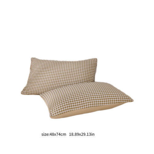 Farmhouse Plaid Pillowcase Set 2 pcs Washed Cotton 2