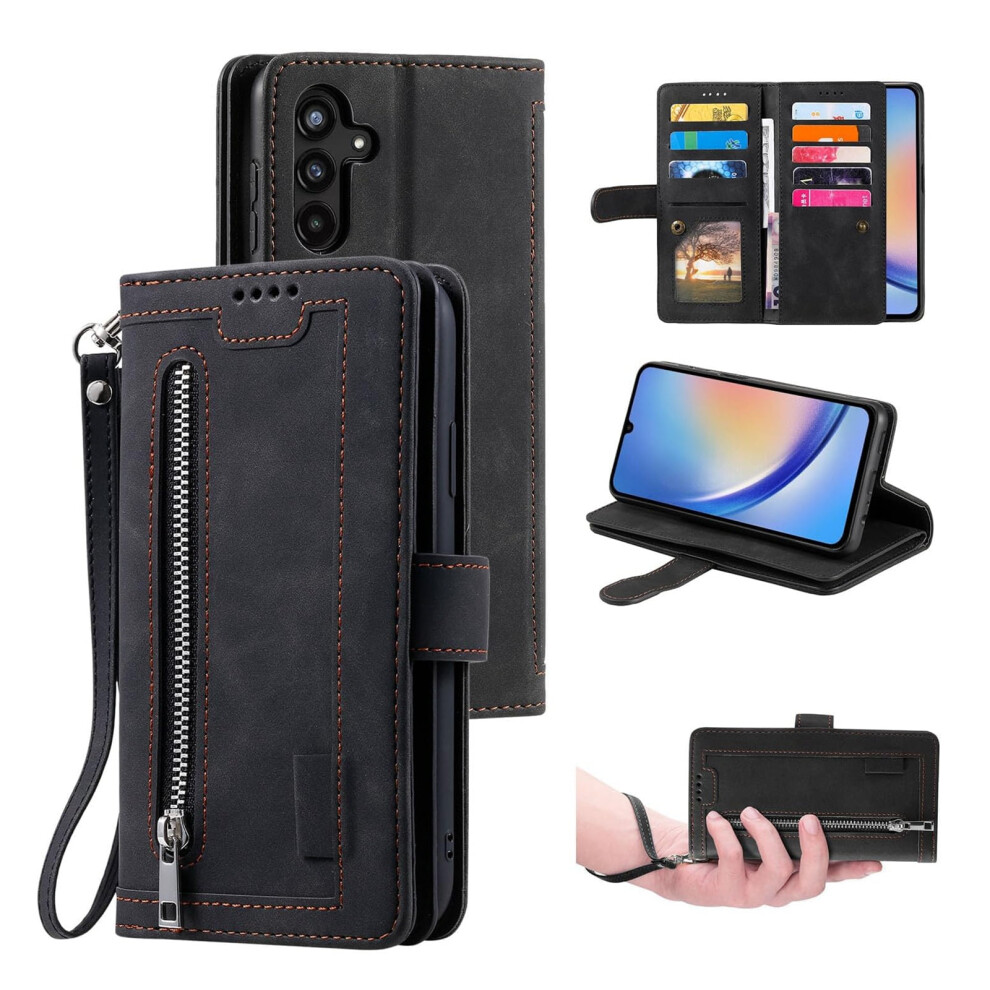Samsung Galaxy A16 5G Wallet Case Shockproof With Black 9132278363691