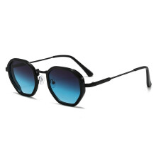 Retro-Sonnenbrille mit quadratischem Metallrahmen, Unisex