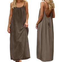 Women's backless cami dress summer sleeveless lounge dress