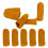 Leather Finger Guards Thimbles for Needle Felting Yellow 1