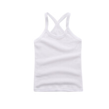 Camiseta sin mangas estilo nadadora para niñas, color liso
