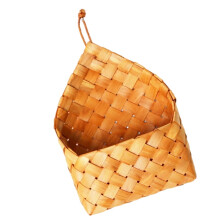 Cestino portadocumenti da parete, portaposta intrecciato color cioccolato, 3 pezzi