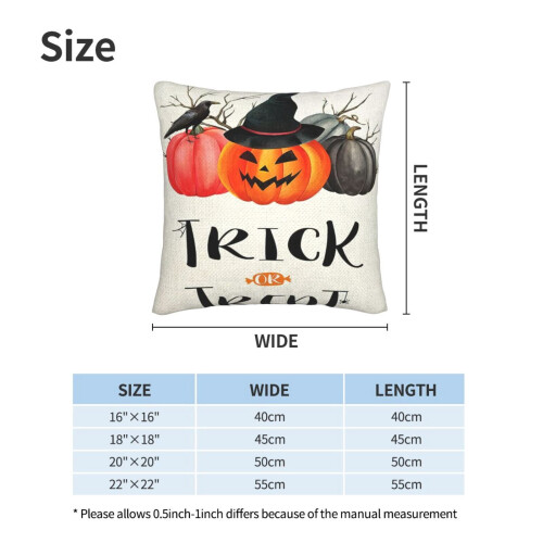 Conjunto de 2 capas de almofada decorativas de Halloween, 50x50cm (20x20 polegadas). 1