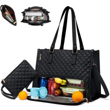 2-in-1 laptop- en lunchtas, zwart, 15,6 inch
