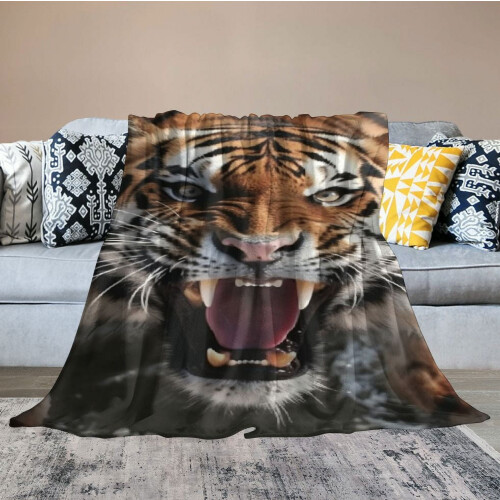 Manta de flanela leve com estampa de leopardo, 127 x 152 cm (50 x 60 polegadas) 1