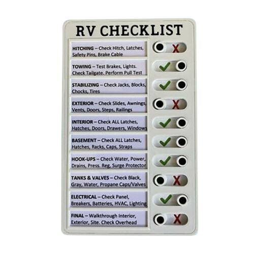 Liste de vérification pour l'inspection des VR - Formulaire d'inscription 1