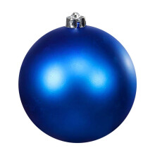 Christmas Tree Balls Blue Matte Shatterproof 5.9 Inch