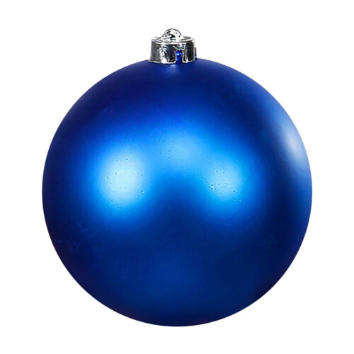 Christmas Tree Balls Blue Matte Shatterproof 5.9 Inch