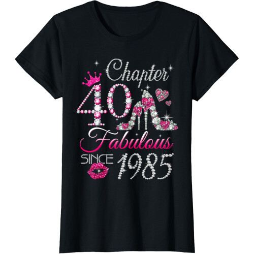 Diamant T-shirt100% bomull40-årsdagsdrottning