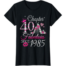 Diamanten T-shirt, 100% katoen, 40e verjaardag Koningin