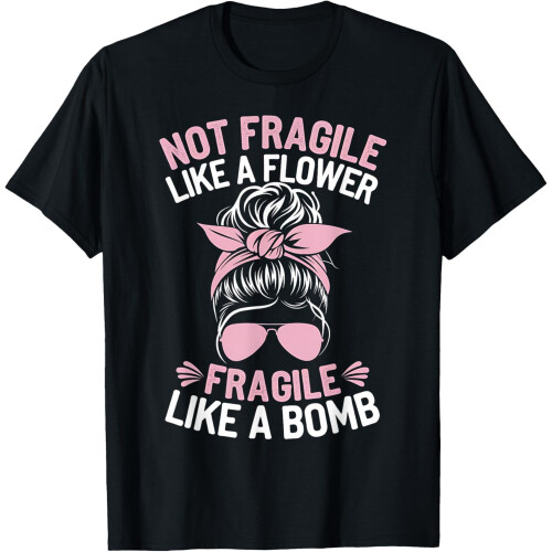 Αστείο μπλουζάκι δώρου Bomb Mom100% βαμβάκι