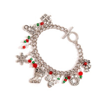 Christmas Tree and Snowflake Bracelet Beaded Wrist Chain