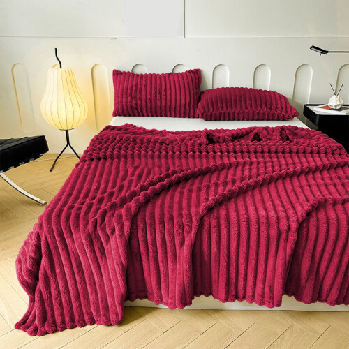 Coral Fleece Blanket Solid Color 59x71 inch 1