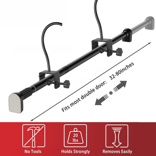 Voordeur slingerhanger met verstelbare spanstang (81-203 cm) 2
