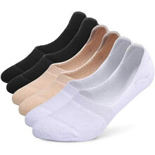 Chaussettes invisibles en coton de sport, unisexes, épaisses et rembourrées, lot de 6 paires