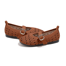 Mary Jane Flats Brown Round Toe Dressy Comfortable 25