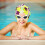 Floral nylon swim cap for braids 1 piece 7
