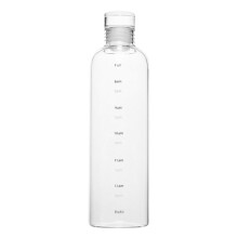 Garrafa de água de vidro borossilicato transparente de 500ml com tampa.