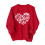 Sudadera de manga larga con estampado de corazón para mujer 2