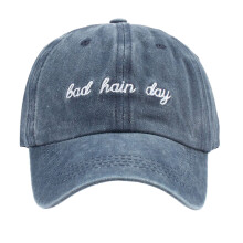 Dames baseballpet van corduroy, marineblauw, one size