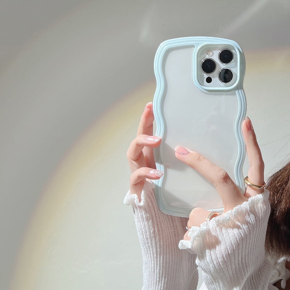 Iphone 16 Pro Max Clear Tpu Case With Curly Wave Design 9122141685456