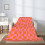 Soft checkered throw blanket pink orange 50x60 inches 7