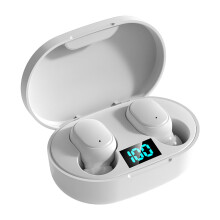 Auriculares inalámbricos con pantalla LED, portátiles y recargables.