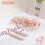 Fermagli per capelli da sposa, set di 3 pezzi con decorazioni floreali, strass e perle, colore rosa 1