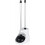 Ensemble ventouse WC, manche en aluminium, support blanc 1
