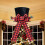 Christmas Hat Decoration Black Retractable Tree Topper with 2