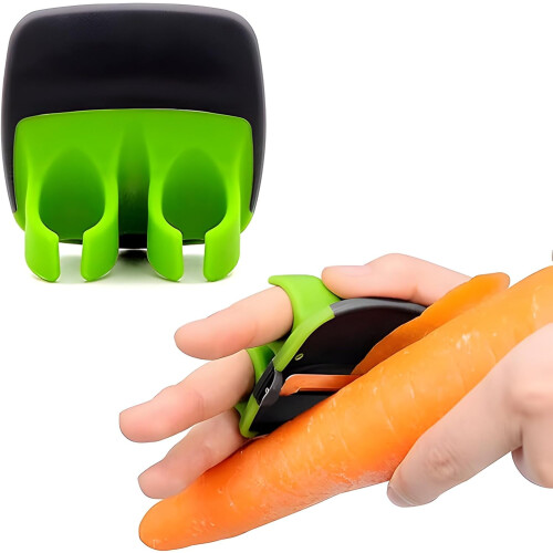Descascador de legumes de dedo com cabo antiderrapante e dupla face. 1