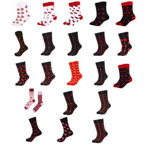 Herzförmige Baumwollsocken, Unisex, Wadenlänge 2