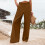 Damen-Freizeithose mit elastischem Bund, weitem Bein und Taschen 2