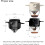 Pour Over kaffemaskine rustfrit stål filter 250ml 2