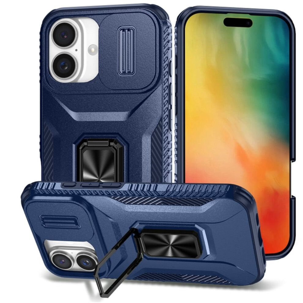 Iphone 16 Shockproof Hybrid Case 6.1 Inch Blue 941196992550