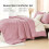 Grayish Pink Queen Comforter Set Tufted Boho 3-Pc 6
