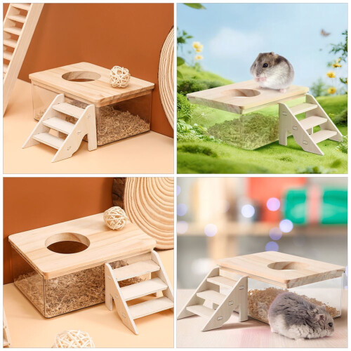 Κουτί μπάνιου OULII Hamster Sand Khaki 1 σετ 2