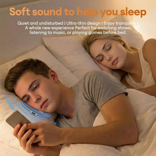 Enceinte Bluetooth oreiller grise, son stéréo avec bruit blanc 2