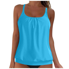 Damen-Tankini-Top mit fließendem Schnitt – Bescheidenes, locker sitzendes Badeoberteil (Nr.