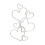 Gouden hartvormige acryl taarttopper (1 stuk) 2