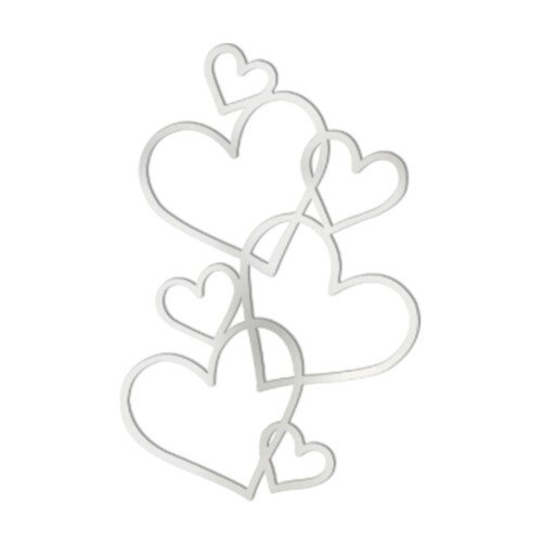 Gouden hartvormige acryl taarttopper (1 stuk) 1