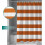 Duschvorhang Orange-Weiß gestreift, wasserdicht, Polyester 3