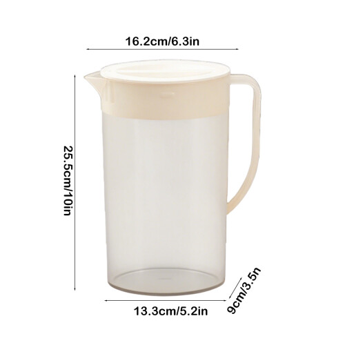 Pichet à eau en plastique 2L avec couvercle 2