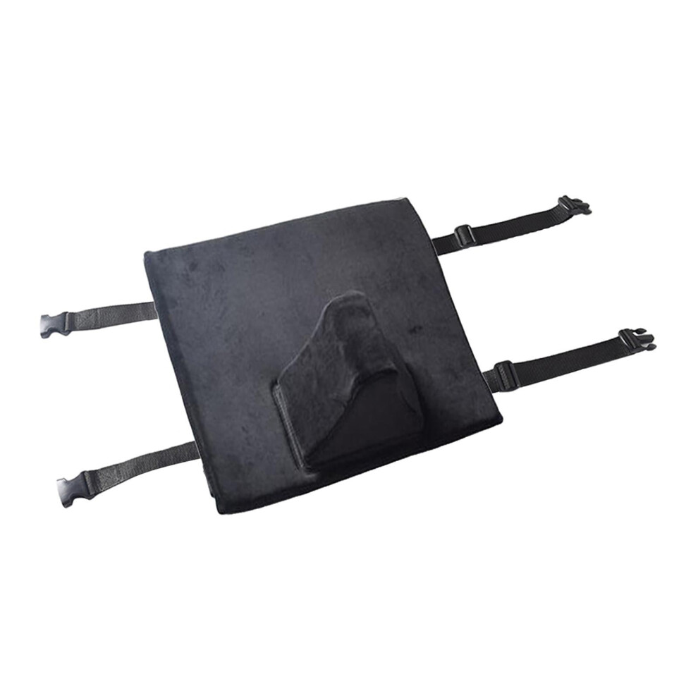 Wheelchair Seat Cushion Removable Knob Black 17.7 x 16 Inch